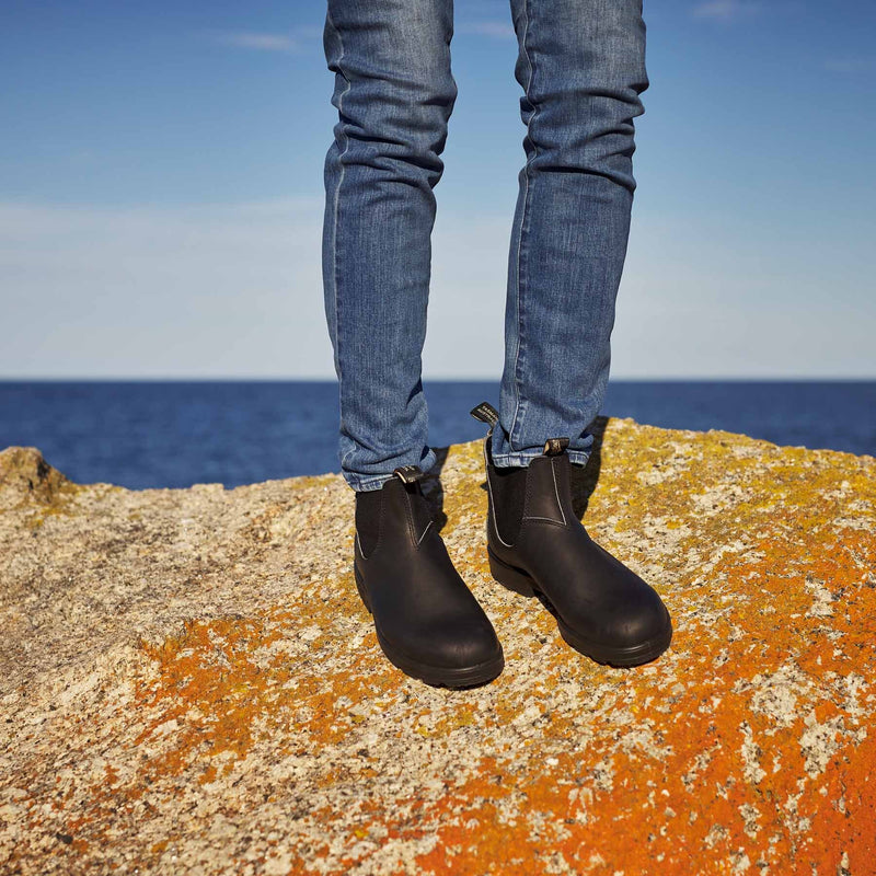 Blundstone 587 Stivali Chelsea In Pelle Nera Rustica 3 - Foto 5